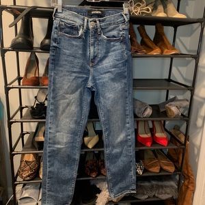 EXPRESS Super High Rise Mom Jeans